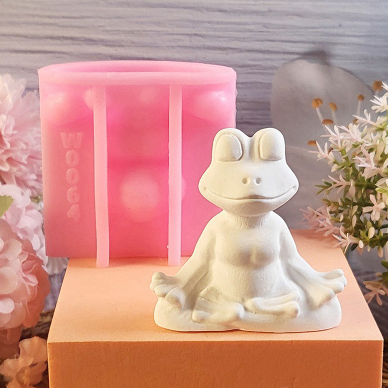 Gel Air Freshener - 1개, 요가 개구리 모양 향초 실리콘