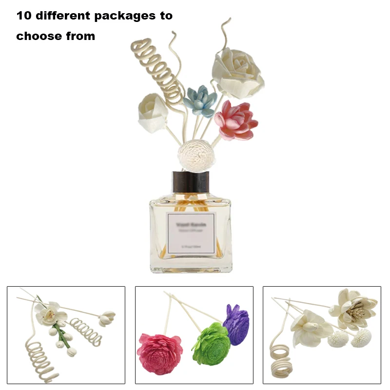 Home Fragrance Aroma Set - 인공 꽃 등나무 스틱 세트, 화염없는