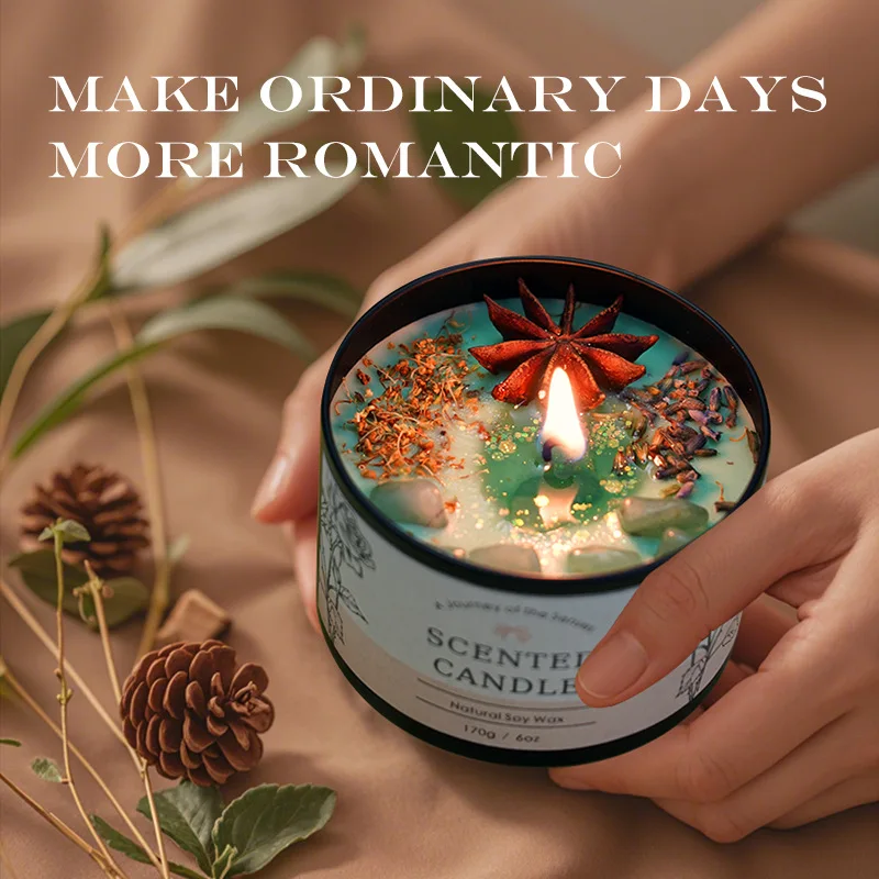 크리에이티브 크리스탈 아로마테라피 양초 6OZ - 오래 - Home Fragrance Long Lasting 리뷰 및 가격