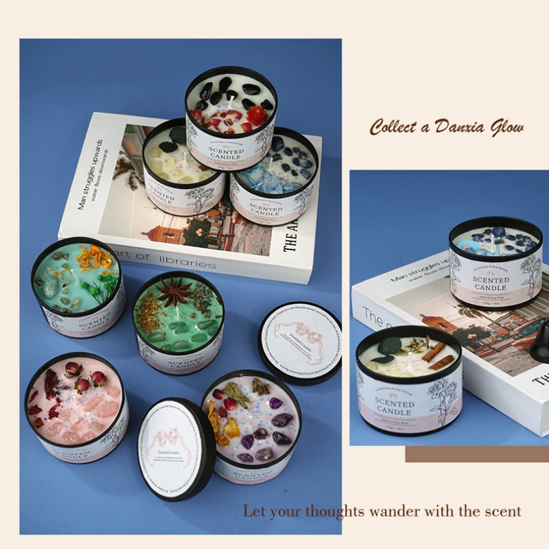 크리에이티브 크리스탈 아로마테라피 양초 6OZ - 오래 - Home Fragrance Long Lasting 리뷰 및 가격