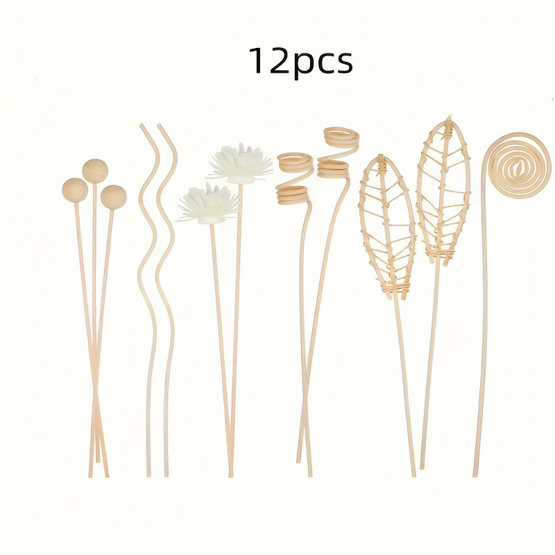 12개/세트 아로마 디퓨저 로터스 시리즈 꽃 라탄 스틱 - Home Fragrance Aroma Set 리뷰 및 가격